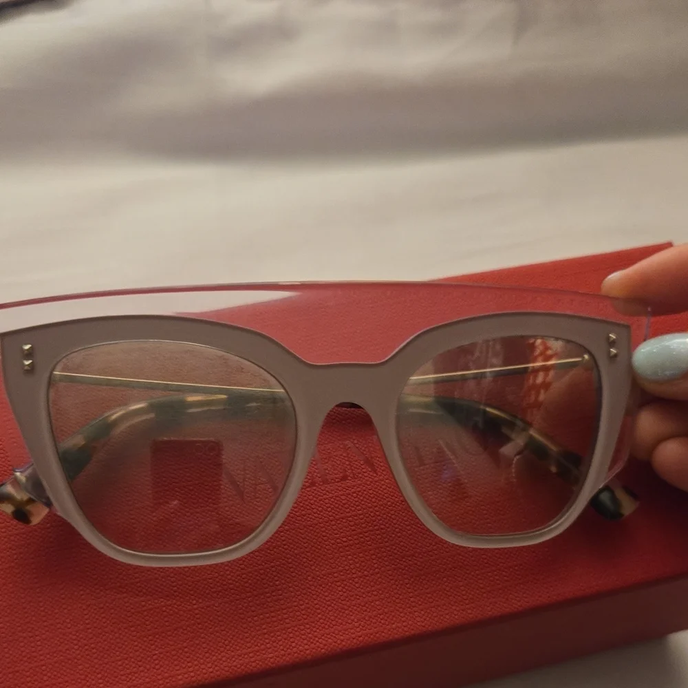 Valentino Blush Cat-Eye Glasses